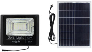 สปอร์ตไลท์โซล่าเซลล์ LED 100W IWACHI Solar Light