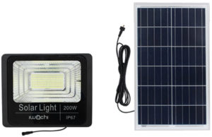 สปอร์ตไลท์โซล่าเซลล์ LED IWACHI 200W Solar Light