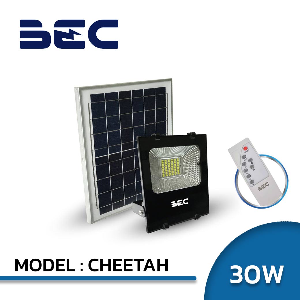 สปอร์ตไลท์โซล่าเซลล์ LED 30W BEC รุ่น CHEETAH