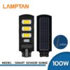 โคมไฟถนนโซล่าเซลล์ LED 100W LAMPTAN SMART SENSOR SHINIC