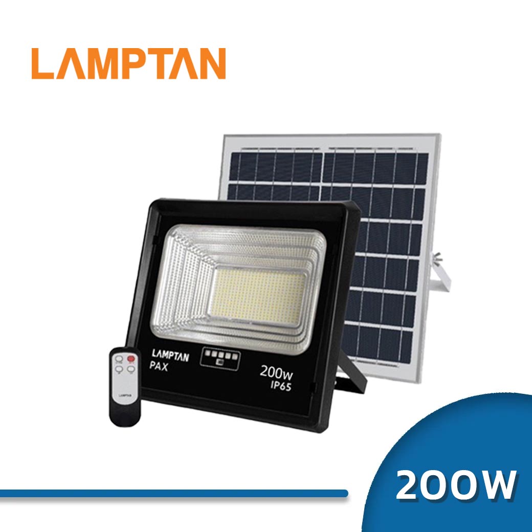 สปอร์ตไลท์โซล่าเซลล์ LED 200W LAMPTAN PAX