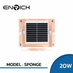 สปอร์ตไลท์โซล่าเซลล์ LED ENRICH SPONGE 20W สีชมพูพาสเทล (3)